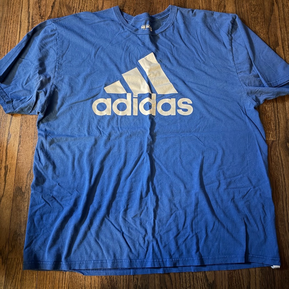 Adidas Men's Short Sleeve Blue Tee